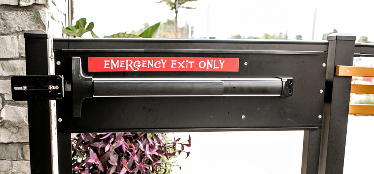 emergency push bar installation in West Sacramento